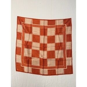 Vtg Vera Scarf Ladybugs Orange Acetate Bandana Scarf Made in Japan Wild Rag